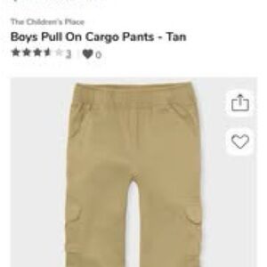 New Children’s Place Boys Cargo pants & Shorts 18 Husky - 3 pants 1 pair shorts